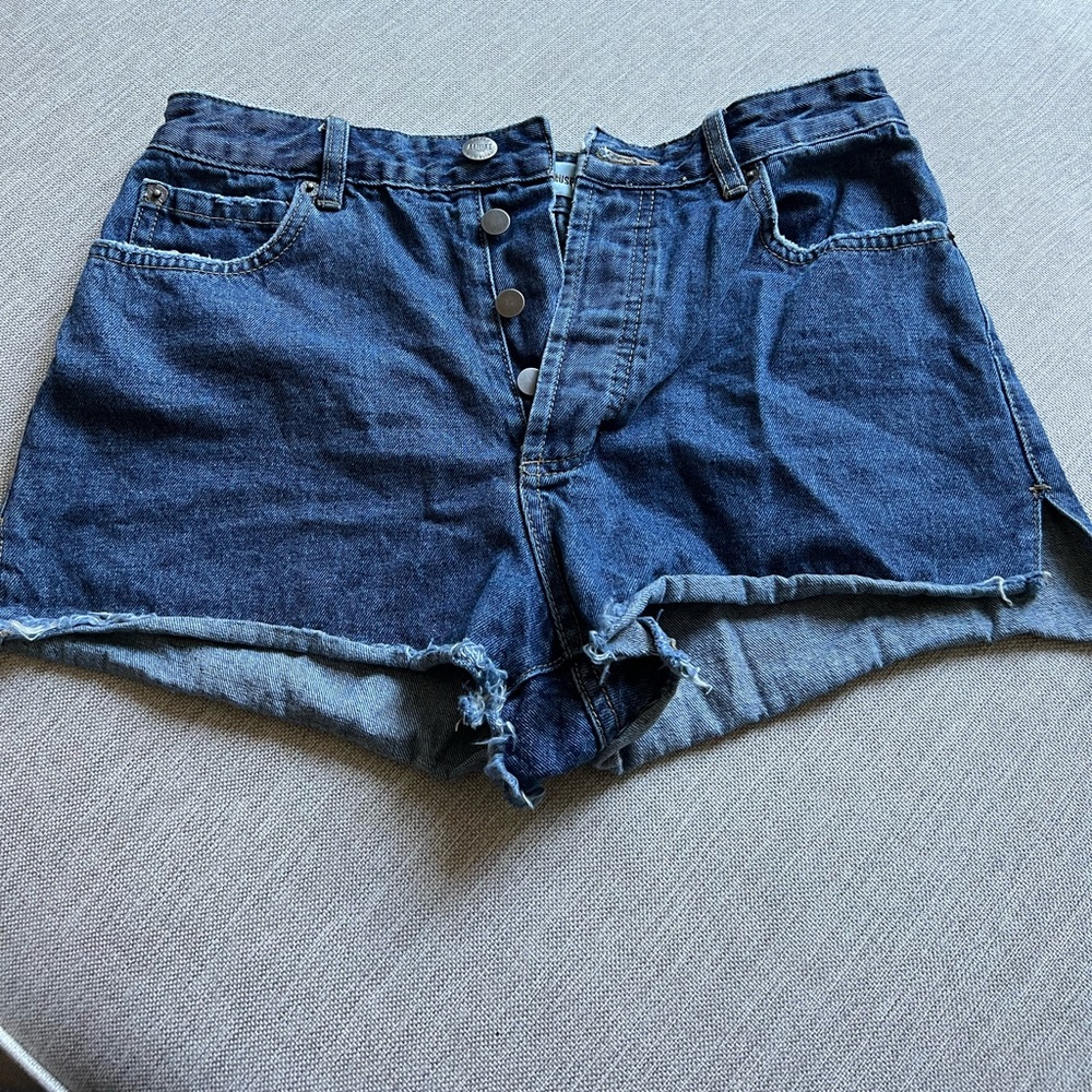 Amuse Society Midrise Dark Blue Jean Short